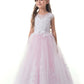 2024 Tulle Scoop With Applique And Sash Ball Gown Flower Girl Dresses