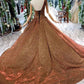 Ball Gown Long Prom Dresses One Shoulder Lace up Sequins Beads Quinceanera Dress