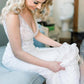 Beauty V Neck Long Lace Beach Wedding Dresses Ivory Mermaid Backless Bridal Dress W1008