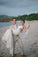 Subtle Sweetheart Strapless Lace Mermaid White Sleeveless Tulle Beach Wedding Dresses JS278