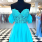 A Line Off-the-shoulder Lace Appliques Homecoming Dress