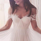 2024 Chiffon Off The Shoulder With Applique And Ruffles A Line Wedding Dresses