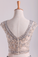 Two-Piece Scoop Column Prom Dresses Beaded Bodice Chiffon