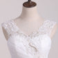 2024 A Line Off The Shoulder Organza Beads & Applique Wedding Dresses