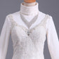 Muslim Wedding Dress Sweetheart A Line Court Train With Applique & Sash Beaded