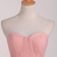 2024 A Line Bridesmaid Dresses Sweetheart With Ruffles And Sash Tulle Short/Mini
