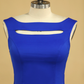 Plus Size Prom Dresses Square Neckline Sweep Train With Bow-Knot Dark Royal Blue