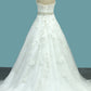 New Arrival A Line Sweetheart Tulle Wedding Dresses With Applique And Beads