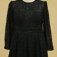 2024 Plus Size A-Line Long Sleeves Lace Prom Dresses Black Asymmetrical