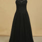 2024 Evening Dresses Bateau Floor Length Tulle With Applique And Beads