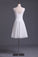 V Neck A Line Dress With Sash Pick Up Chiffon Skirt Knee Length