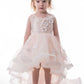 Asymmetrical Scoop Tulle With Applique Flower Girl Dresses A Line
