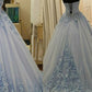 Prom Dresses Sweetheart A Line Tulle With Handmade Flowers Lace Up