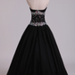 Prom Dresses Ball Gown Black Sweetheart Tulle With Rhinestone Floor Length