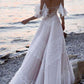 Bohemia Off The Shoulder Charming Lace Beach Wedding Dresses