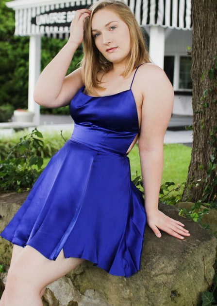 Plus Size For Teen Cheap Homecoming Dresses Carolina Royal Blue Hoco Dress CD2934