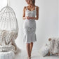 Mermaid Straps Knee-Length Lace Homecoming Dresses Judith White CD3315