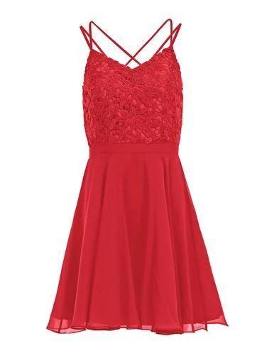 Sexy Simple Top Homecoming Dresses Chiffon Talia Lace A Line Red Short CD4539