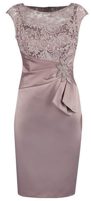 Sheath Grey Bateau Cap Sleeves Mother Of The Bride With Homecoming Dresses Olive Lace Appliques CD820