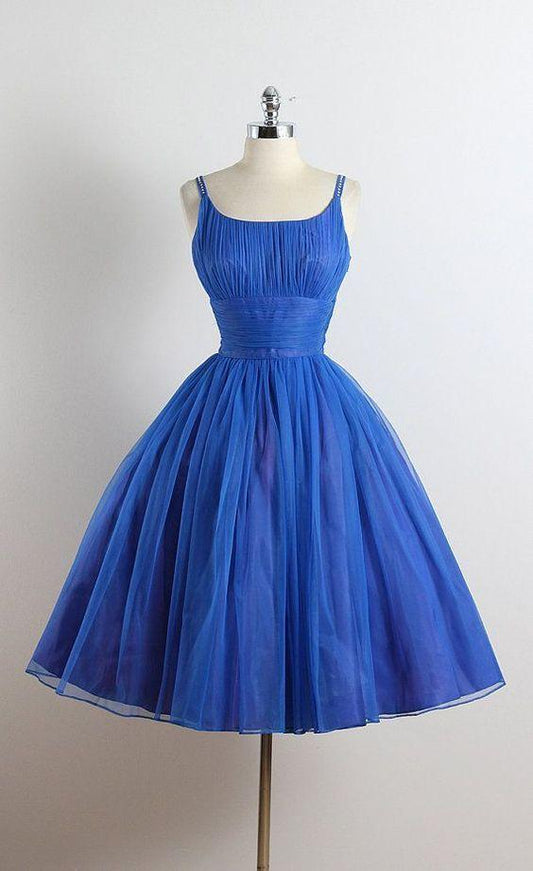 Vintage Cocktail Lorna Homecoming Dresses Style A -Line Sleeves Tulle Knee Length Dresses CD9246