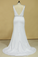 Plus Size Wedding Dresses A Line V Neck Open Back With Beading Stretch Satin