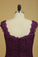 Plus Size Off The Shoulder Lace Evening Dresses Sheath/Column With Applique Grape