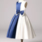 Cute Navy Blue and White Stitching Sleeveless Flower Girl Dresses