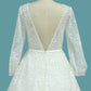 Lace Wedding Dresses A Line Scoop Long Sleeves With Sash Court Train