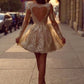 Scoop Short/Mini Homecoming Dresses A Line Tulle With Applique