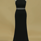 Prom Dresses Scoop With Beading Spandex Sheath Sweep Train