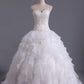 Hot Wedding Dresses Sweetheart With Beads & Applique A Line Organza