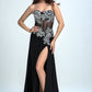 Black Prom Dresses Mermaid/Trumpet Black Sweetheart Chiffon With Rhinestone