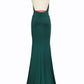Green Mermaid Backless Prom Dresses,Sexy Evening Gowns For Teens