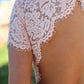 Blush Pink Sweetheart Maxi Dresses Open Back Lace Sleeve Beach Wedding Guest Dresses SJS15566
