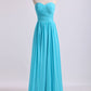 Sweetheart Pleated&Fitted Bodice A Line Dress Full Length With Layered Chiffon Skirt