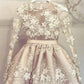 2024 Scoop Homecoming Dresses Long Sleeves A Line With Applique Short/Mini Tulle Skirt