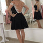 A Line Scoop Short Sleeves Lace With Applique And Beads Homecoming Dresses