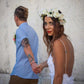Stunning Backless White Lace Boho Spaghetti Straps Chiffon Beach Lace Lining Wedding Dress