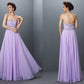 A-Line/Princess Sweetheart Beading Sleeveless Long Chiffon Dresses DEP0004375