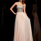 A-Line/Princess Sweetheart Rhinestone Sleeveless Long Chiffon Dresses DEP0002915