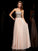 A-Line/Princess Sweetheart Rhinestone Sleeveless Long Chiffon Dresses DEP0002915