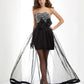 A-Line/Princess Sweetheart Sleeveless Beading Long Organza Dresses DEP0004151