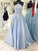 A-Line/Princess Halter Sleeveless Floor-Length Satin Dresses DEP0002064