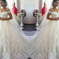 Ball Gown Off-the-Shoulder Sleeveless Sweep/Brush Train Lace Tulle Wedding Dresses DEP0006032
