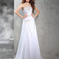 Sheath/Column Strapless Beading Sleeveless Long Chiffon Wedding Dresses DEP0006876
