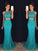 Sheath/Column Scoop Sleeveless Floor-Length Lace Dresses DEP0002431
