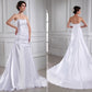 A-Line/Princess Beading Applique Sleeveless Elastic Woven Satin Wedding Dresses DEP0006904