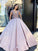 Ball Gown Satin Beading V-neck Short Sleeves Floor-Length Dresses DEP0002657