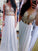 A-Line/Princess V-neck Sleeveless Floor-Length Beading Chiffon Dresses DEP0002324