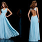 A-Line/Princess Straps Sleeveless Applique Beading Long Chiffon Dresses DEP0003037
